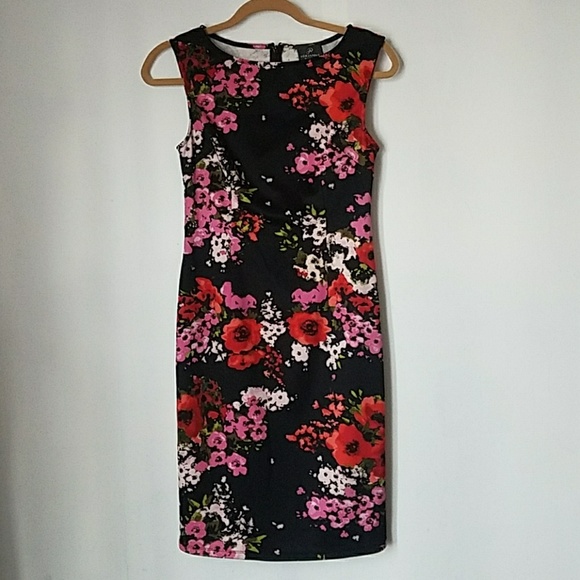 Adrianna Papell floral dress sleeveless sz 4 - Picture 2 of 6